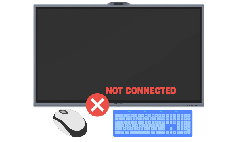 Lỗi không kết nối được chuột, bàn phím USB với màn hình tương tác