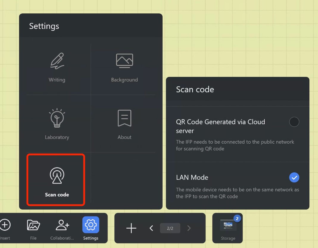 Người dùng chia sẻ file qua QR Code