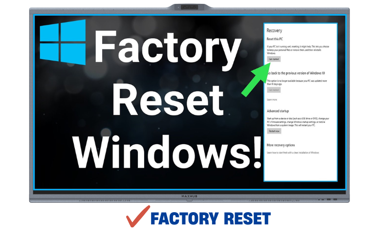 Factory reset khi hệ thống hoạt động không ổn định