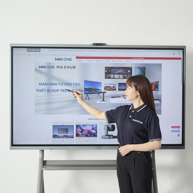 Màn hình tương tác Maxhub V7 XBoard có màn hình độ phân giải 4K sắc nét, sống động