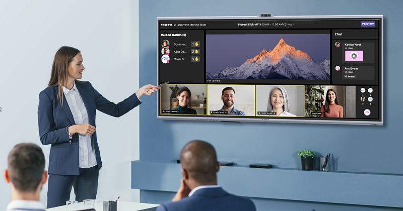 Màn hình tương tác Maxhub V7 Xboard MTR được thiết kế chuyên biệt cho Microsoft Teams Room