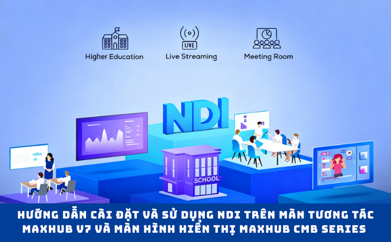 ứng dụng NDI trên màn hình tương tác maxhub