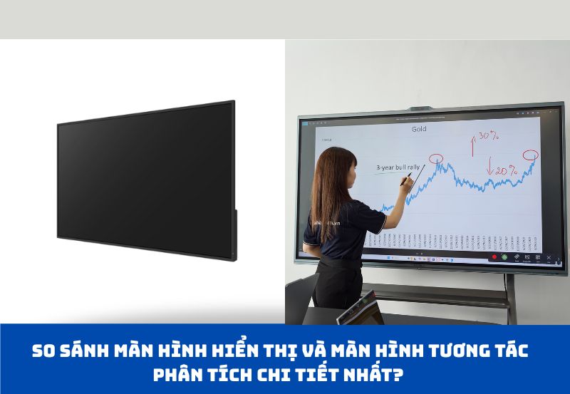 so sánh màn hình hiển thị và màn hình tương tác