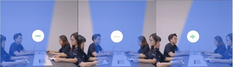 Maxhub V7 XBoard cho phép điều chỉnh hướng thu âm linh hoạt theo vị trí thực tế