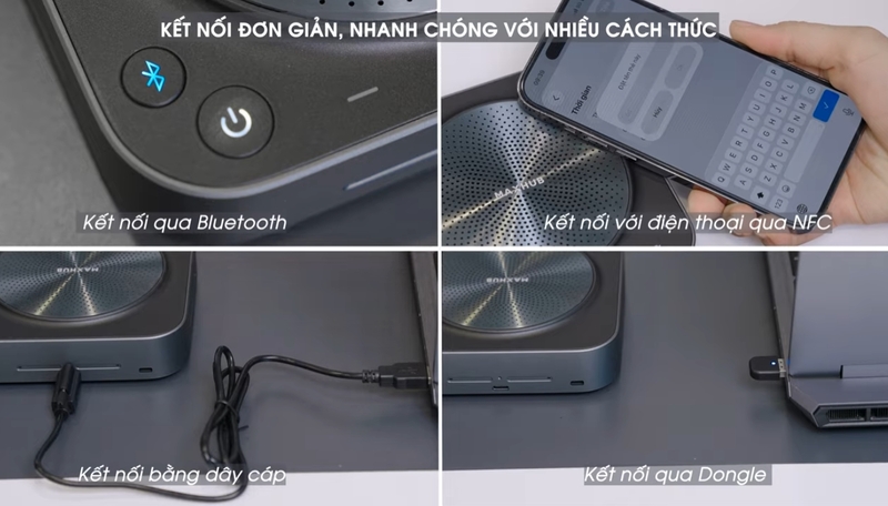 Loa Maxhub BM35 bao gồm cả kết nối không dây và có dây