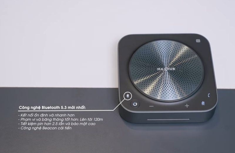 Loa micro trực tuyến Maxhub BM35 kết nối tiên tiến với Bluetooth 5.3