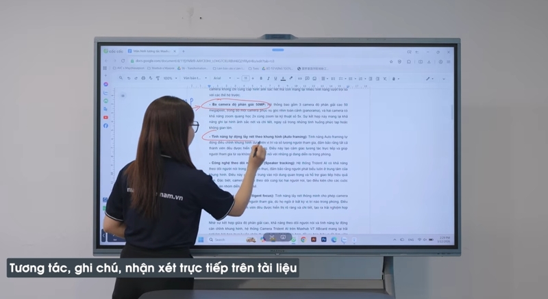 tính năng hội họp của màn hình tương tác Mãhxub V7 Xboard