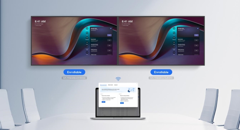 Maxhub Pivot⁺ được cài đặt siêu tốc với Zero-Touch Enrollment