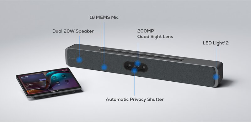 Hệ thống camera Quad Sight trên camera Maxhub Xbar V70 Kit có độ phân giải tới 200MP