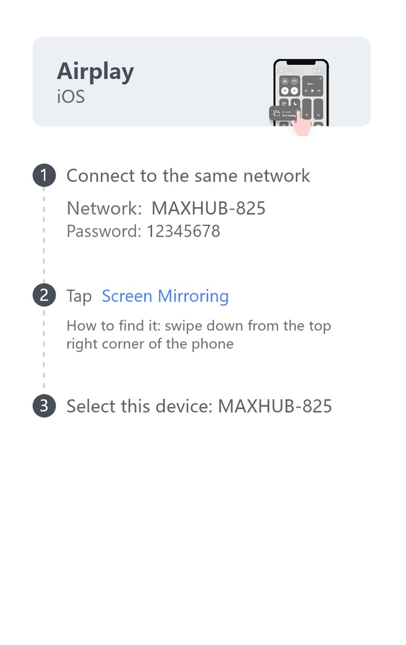 AirPlay và Google Cast giúp người dùng chia sẻ nội dung nhanh chóng từ thiết bị cá nhân lên màn hình Maxhub V7 XBoard